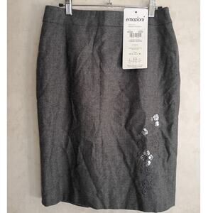 Vntg NWT Emozioni Early Y2K Wool Skirt EU Boutique Stretch Minimalist Heritage